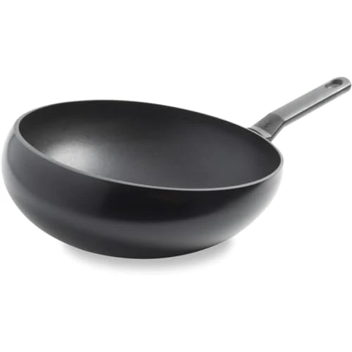Offerta a tempo: BK Wokarang Padella Wok in Ceramica Antiaderente Sana da 30 cm, Manico in Acciaio Inox, Senza PFAS, Induzione, Sicura per Forno e Griglia fino a 160°C, Durevole e Professionale, Lavastoviglie, Nero - 25% da 84.90 € a 63.68 €