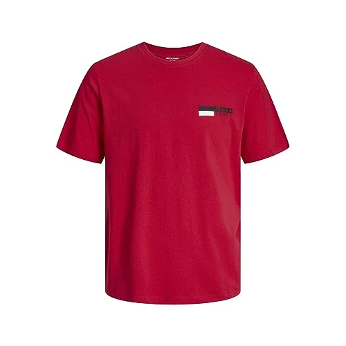 Offerta a tempo: JACK & JONES JJECORP LOGO TEE PLAY SS O-NECK NOOS, T-Shirt Uomo, Rosso (True Red Print:P4 Small Print), M - 40% da 14.99 € a 8.99 €