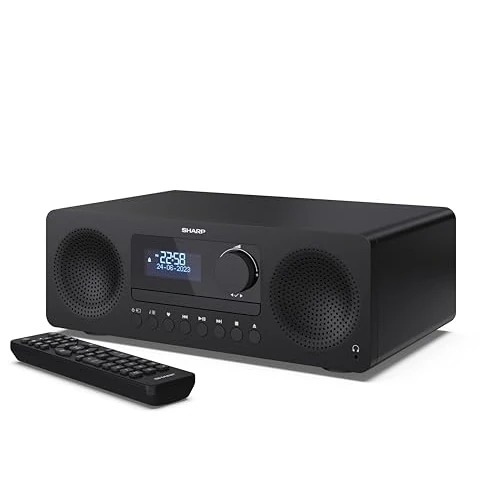 Limited-time offer: Sharp XL-B720D 60W Bluetooth Hi-Fi Micro System – DAB+ Digital Radio, FM, CD Player, USB, AUX Input – Powerful Stereo Sound, Wooden Speakers – Home Audio System with Remote Control – Black from 139.99 GBP to 109.00 GBP (save 22%)