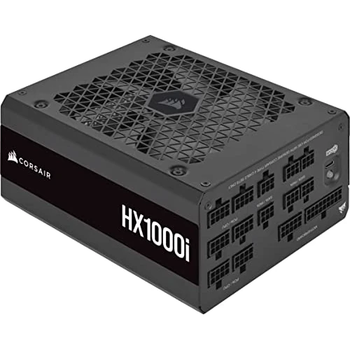 Offerta a tempo: Corsair HX1000i Interamente Modulare Ultra-Silenzioso Alimentatore - Compatibilità con Standard ATX 3.1 e PCIe 5.1 - Ventola con Cuscinetto Fluidodinamico - CORSAIR iCUE - 80 PLUS Platinum - Nero - 17% da 262.90 € a 217.76 €