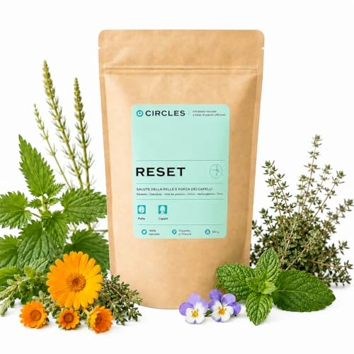 Offre limitée : Circles RESET – Infusion Naturelle Peau & Cheveux à Base de Plantes Médicinales – Effet Anti-Âge, Stimule le Collagène et Renforce le Cuir Chevelu – 1 Sachet/100g (RESET) de 14.90 € à 14.90 € (0.00% de remise)