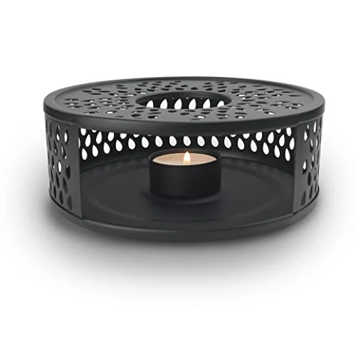 Oferta limitada: Creano Calentador de té negro de acero inoxidable con soporte para velas – calentador de té – estable no traqueteo – apto para todas las teteras de 16.99 EUR a 14.44 EUR (ahorro 15%)