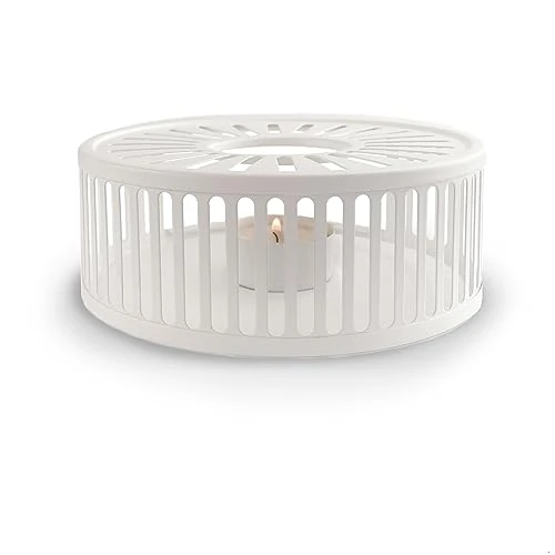 Oferta limitada: Creano Calentador de acero inoxidable de diseño blanco con portavelas – estable no traqueteo – Rechaud adecuado para todas las teteras … de 14.44 EUR a 14.44 EUR (ahorro 0%)