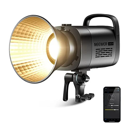 Offerta a tempo: NEEWER CB60B 70W Luce Video LED con Controllo 2,4G/APP COB Bicolore Illuminazione Video Continua Attacco Bowens 2700K-6500K 34000Lux@1m/Modalità CCT/CRI97+/12 Scene per Studio Registrazione Fotografia - 0.00% da 149.99 € a 149.99 €