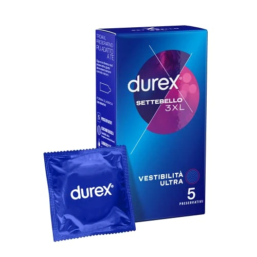 Limitiertes Angebot: Durex Settebello - 3XL Profilattico Vestibilità Ultra, 5 preservativi von 9.48 EUR auf 9.48 EUR (Spare 0%)