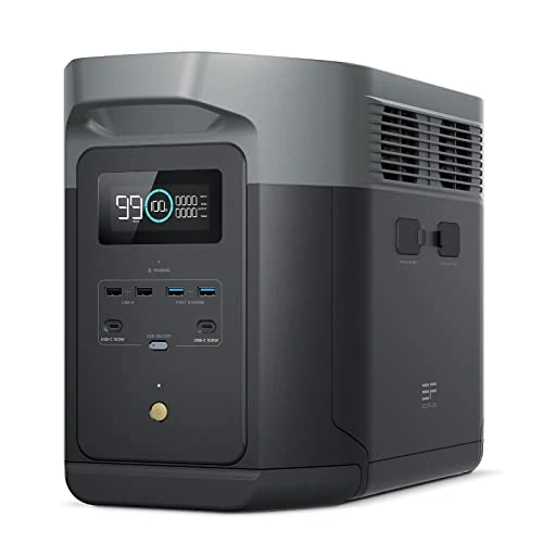 Tijdelijke aanbieding: ECOFLOW DELTA 2 Max uitbreidbaar Draagbaar laadstation van 2-6 kWh, LFP-batterij 3000 cycli, AC+ 80% opladen met zonne-energie in <1 uur, tot 3000 W vermogen, Dampvrije stille zonnegenerator van 1199.00 € naar 1199.00 € (0.00% korti