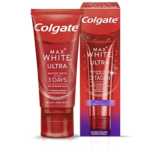 Zeitlich begrenztes Angebot: Colgate Max White Ultra Multiprotect Whitening-Zahnpasta 50ml von 5.99 € auf 5.73 € (4% Rabatt)