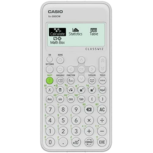 Casio Calculadora Científica FX350CW 10+2 Dígitos 290 Funciones Color Blanco