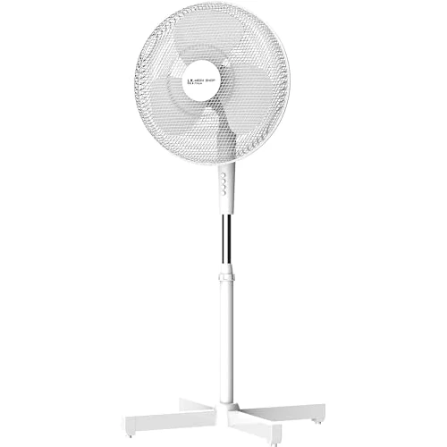 Offerta a tempo: Megashopitalia Ventilatore a Piantana 45 Watt Metallo ABS 3 Pale 3 Velocità Diametro 40 Oscillazione Inclinazione Altezza Regolabile (Bianco) - 0.00% da 19.99 € a 19.99 €