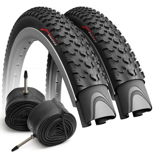 Offerta a tempo: Fincci Copertone Mtb 27.5 - Set Pneumatici Pieghevole 27.5x2.10 Pollici 54-584 con 2 Presta Camera daria, Gomme Oncamp per bici da corsa, Strada, Mountain Bike, E Bicicletta, Confezione da 2 accessori - 0.00% da 54.71 € a 54.71 €