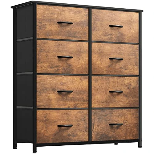 Offerta a tempo: YITAHOME Cassettiera in tessuto, armadietto con 8 cassetti,Cassettiera per Corridoio in Tessuto,con vano contenitore in tessuto per soggiorno,camera da letto,cameretta dei bambini, marrone rustico - 43% da 83.99 € a 47.85 €