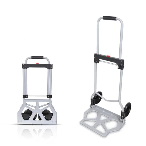 Offerta a tempo: COOCHEER Carrello in alluminio, Carrello Portapacchi Pieghevole - manico telescopico extra lungo 100 cm, ideale per uso industriale e domestico, Capacità di carico massima 100 kg - 0.00% da 120.01 € a 120.01 €