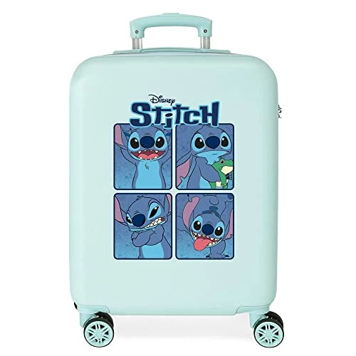 Oferta limitada: Disney Adorable Stitch Moods Maleta de Cabina Turquesa 38x55x20 cms Rígida ABS Cierre de combinación Lateral 35L 2 kgs 4 Ruedas Dobles Equipaje Mano de 85.00 € a 56.30 € (ahorro 34%)
