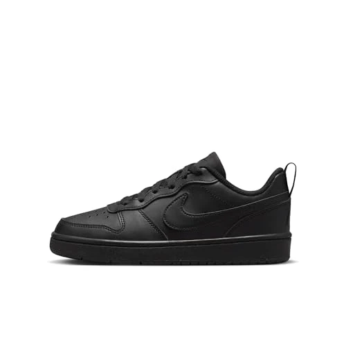 NIKE Unisex Kids Court Borough Low Recraft Sneaker, Black, 5.5 UK