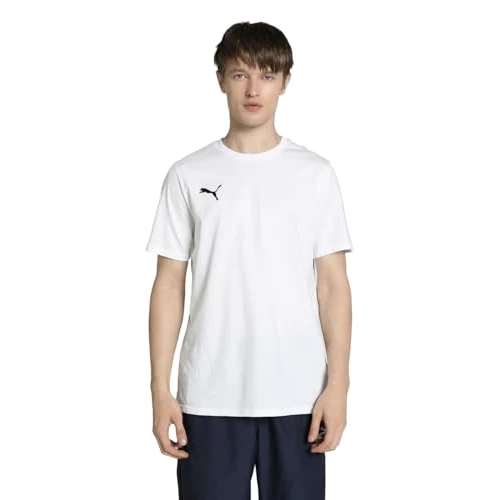 PUMA teamGOAL Casuals Tee Tee Unisex, PUMA White-PUMA Black, L