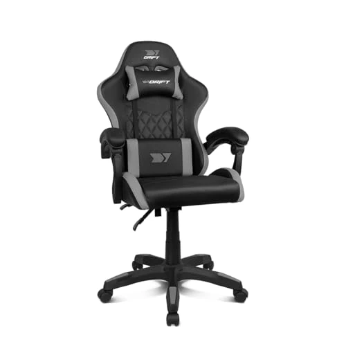 Oferta limitowana: DRIFT GAMING DR35 - krzesło, Drobna, Wyściełane podłokietniki, Tłok klasy 3, Wzmocniona nylonowa podstawa, Wahanie siedzenia, Regulowana wysokość, Poduszka lędźwiowa/szyjna, Czarny/Szary z 435.97 zł na 435.97 zł (oszczędź 0.00%)