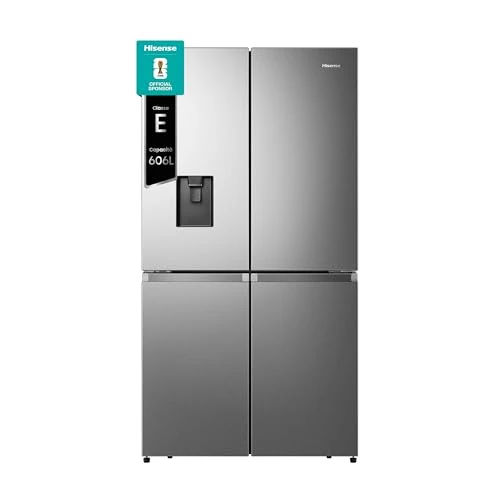 Hisense RQ758N4SWSE - Frigorífico, Puerta Americana, WiFi, Metal Tech Cooling, Total No Frost, Capacidad Neta 609 L, 1.78 m Inox