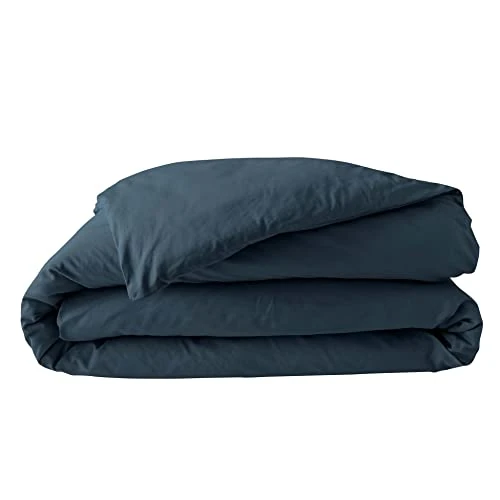 Offerta a tempo: douceur d'intérieur, Copripiumino (260 x 240 cm) Percalino Blu Notte, Percalino Cotone - 0.00% da 36.64 € a 36.64 €