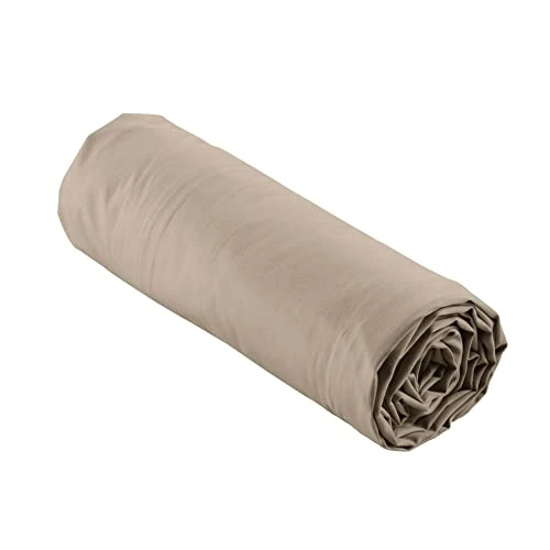 Limited-time offer: douceur d'intérieur, Percale Fitted Sheet 160 x 200 cm Sand Cotton Percale from 16.80 GBP to 16.80 GBP (save 0%)