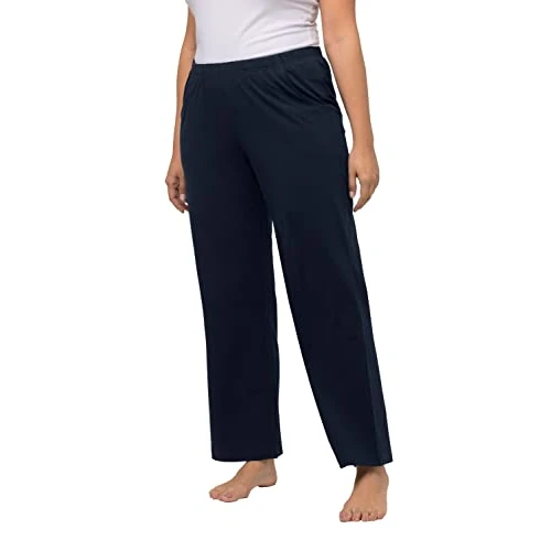 Ulla Popken Pantaloni da Donna, Blu Notte, 45W x 32L