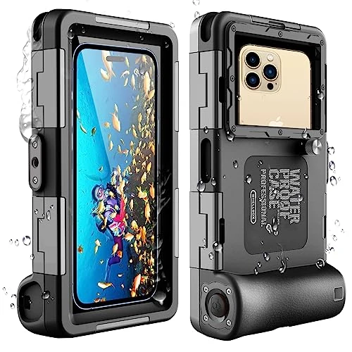 Offerta a tempo: Custodia Impermeabile Smartphone IPX8 Porta custodia cellulare impermeabile 15m Subacquea compatible per iPhone 17 Air 16e 16 15 Plus 17 16 15 Pro 17 16 15 14 Pro Max Samsung S25 S24 - 0.00% da 37.99 € a 37.99 €