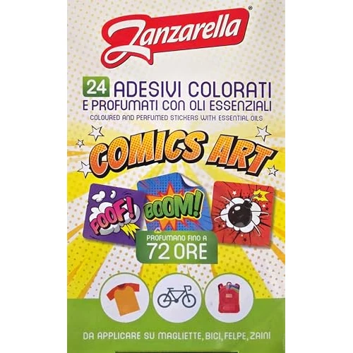 Zanzarella Mosquito Stickers 72h Comics 24 pcs