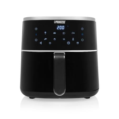 Princess Friteuse à Air 4 L Digitale, Airfryer à Capacité Variable, 6 Programmes, Écran LED Tactile, Jusqu’à 60% d’Économie d’Énergie, Sans Huile, 1800 W, 182238