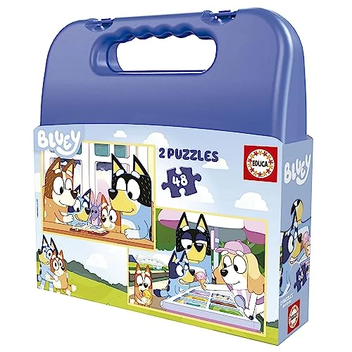 Zeitlich begrenztes Angebot: Educa - Puzzle 48 Teile für Kinder ab 4 Jahren | Bluey Super Puzzle. Puzzleset, Kinderpuzzle (19831) von 11.99 € auf 7.19 € (40% Rabatt)
