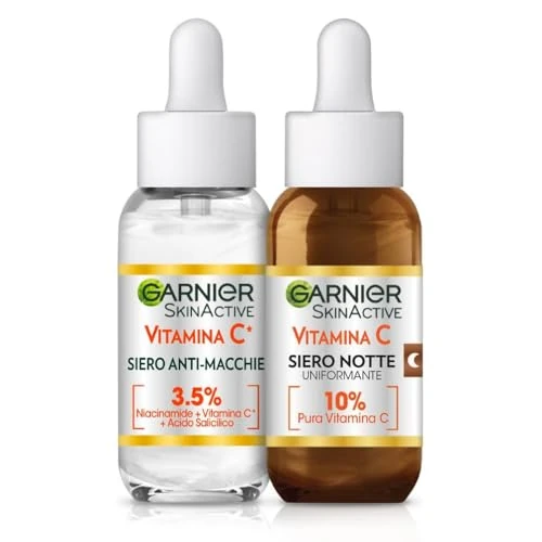 Limitiertes Angebot: Garnier Routine Komplett Vitamin C, Set mit Anti-Flecken-Serum und Nachtserum, für stumpfe und fleckige Haut, regenerierender Effekt, für eine weiche und strahlende Haut von 22.84 EUR auf 22.84 EUR (Spare 0%)