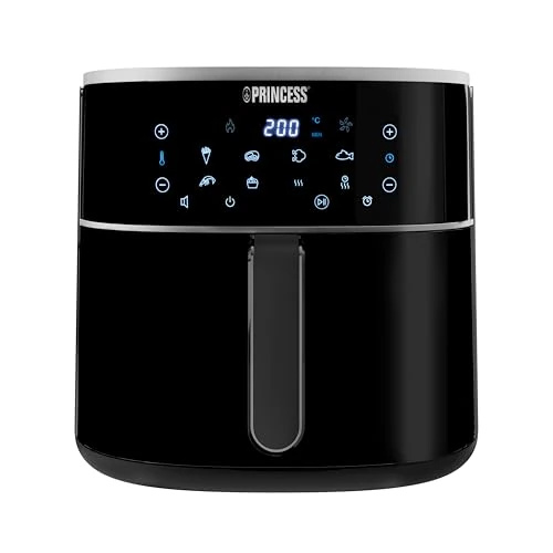 Princess Digital Hot Air Fryer - Variable Tank Capacity - Max 8L - 6 Preset Programs - Less Oil - Digital Display - 182254