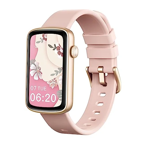 SHANG WING Reloj Inteligente Mujer,Pulsera Inteligente Mujer con Oxímetro, IP68 Impermeable,DIY Esfera Reloj, Monitor Sueño, Podómetro, Pulsómetro Smartwatch Mujer para Android iOS