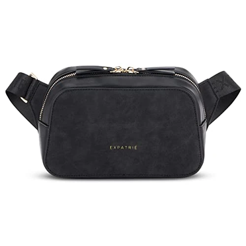 Offerta a tempo: Expatrié Borsa a Tracolla Donna Piccola Nero - Fleur - Elegante Borsetta in Pelle Vegana - Ideale per il Tempo Libero, la Serate Fuori e le Feste - Impermeabile — 40% da 39,95 € a 24,05 €