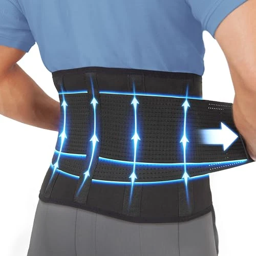 Offerta a tempo: Back Brace for Lower Back Pane Women - Back Support for Men, Back Support Belt for Women, Back Brace for Men Lower Back Pane Relief, Back Brace for Work, Medical Grade Lumbar Support Brace, Black, L - 63% da 27.99 € a 10.37 €