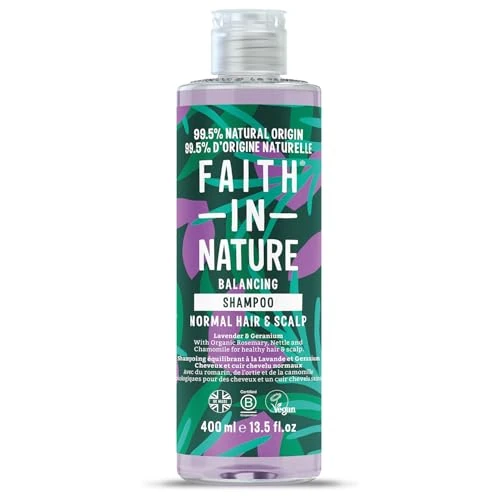 Offerta a tempo: Faith In Nature Shampoo Naturale alla Lavanda e Geranio, Bilanciante per Capelli e Cuoio Capelluto Normali, Vegano e Cruelty Free, Senza SLS, Siliconi o Parabeni, 400 ml - 0.00% da 6.50 € a 6.50 €