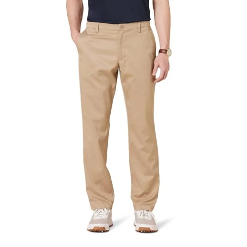 Amazon Essentials Pantaloni da Golf Elasticizzati dalla vestibilità Sportiva (Disponibili in Taglie Extra Forti) Uomo, Marrone Kaki, 42W / 30L