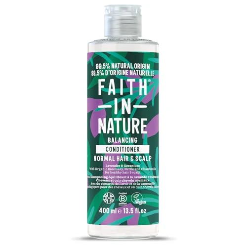 Offre limitee: Faith In Nature, Après-Shampooing Naturel Lavande & Géranium Faith In Nature, Apaisant, Vegan & Cruelty Free, Sans Parabènes & SLES, Pour Tout Type de Cheveux, 400ml de 9.99 EUR a 7.00 EUR (economie 30%)