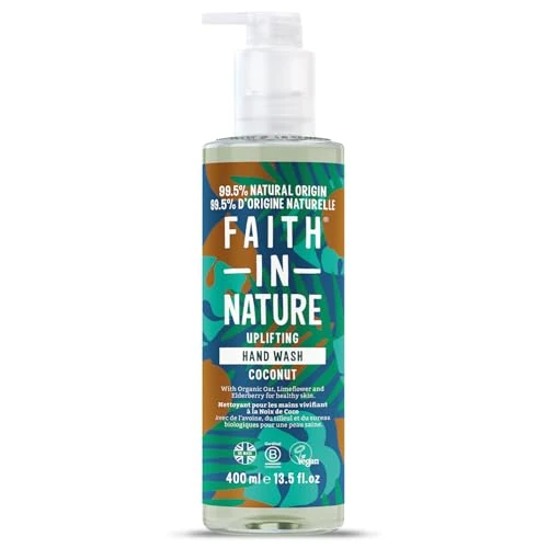 Offerta a tempo: Faith In Nature Sapone Liquido per Mani Biologico al Cocco, Energizzante, Vegano e Cruelty Free, Senza SLS o Parabeni, 400 ml - 33% da 5.99 € a 4.00 €