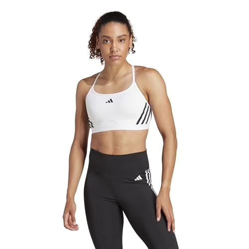 Offerta a tempo: adidas Reggiseno Sportivo da Allenamento da Donna Aeroreact, Colore: Bianco/Nero - 51% da 35.00 € a 17.19 €