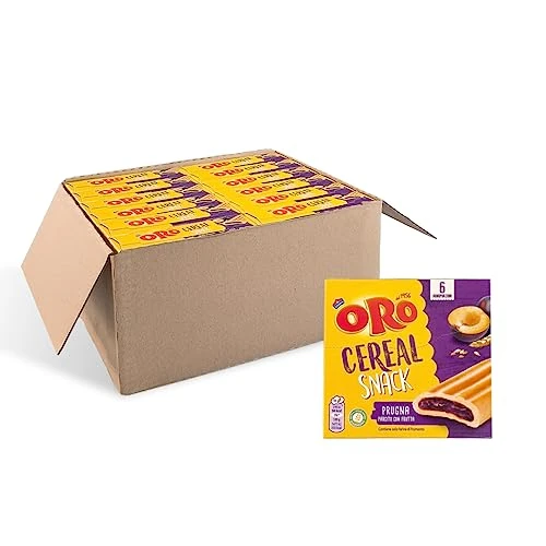 Offerta a tempo: Oro Saiwa, Cereal Snack Prugna, Biscotti Morbidi ai Cereali con Farcitura alla Prugna, Fonte di Fibre e Magnesio, 12x162g (contiene 12 confezioni da 162g) - 38% da 34.68 € a 21.61 €