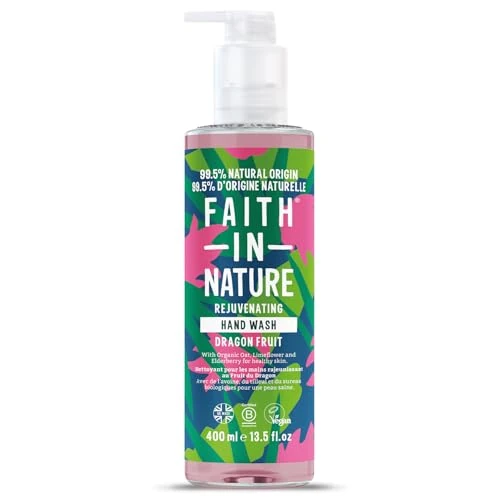 Faith In Nature Natuurlijke drakenvrucht-handwaslotion, revitaliserend, veganistisch en vrij van dierproeven, zonder SLS of parabenen, 400 ml