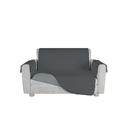 Offre limitée : Italian Bed Linen Housse de canapé Bicolore en Microfibre Trendy, Gris Clair/Gris foncé, 2 Places de 24.00 EUR à 21.60 EUR (remise 10%)