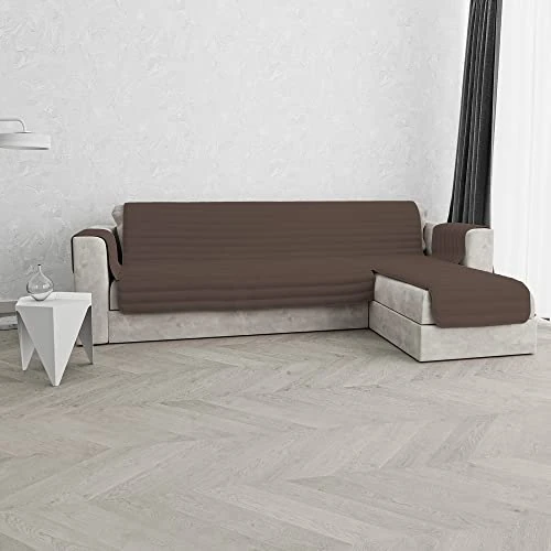 Limited offer: Italian Bed Linen Pinsonic TRENDY Quilted Sofa Cover with Reversible Peninsula, Brown, 240 cm from 30.29 EUR to 30.29 EUR (save 0%)