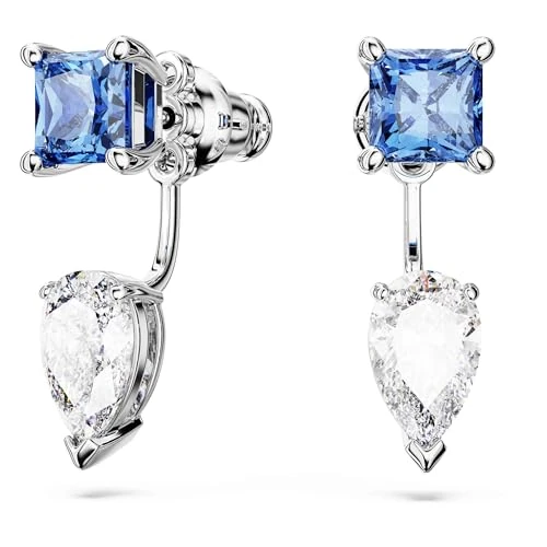 Swarovski Mesmera Earring Jackets, White and Blue Crystals in a Rose Gold-Tone Setting, from the Mesmera Collection