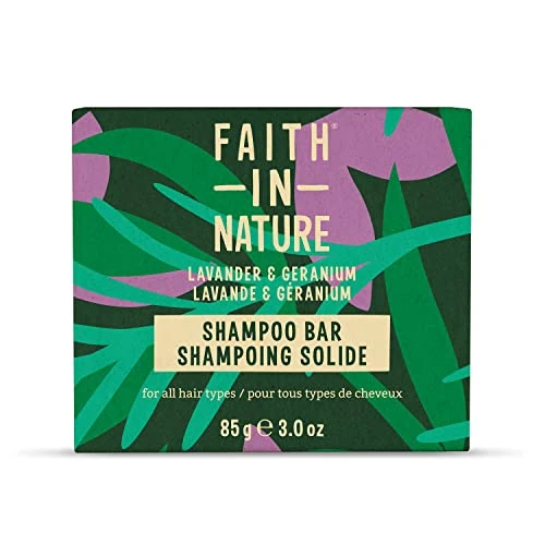 Offerta a tempo: Faith in Nature Saponetta Shampoo Naturale alla Lavanda & Geranio, Addolcente, Vegana e Non Testata su Animali, Senza SLS e Parabeni, Tutti i Tipi di Capelli, 85 g - 19% da 7.99 € a 6.45 €