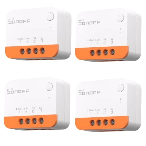 Offerta a tempo: SONOFF ZBMINIL2 ZigBee Interruttore wireless (non richiede filo neutro) 4 Pack, interruttore intelligente ZigBee a 2 vie, compatibile con Alexa, Google Home, HA, richiede hub gateway ZigBee 3.0 - 24% da 61.40 € a 46.58 €
