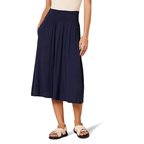 Offerta a tempo: Amazon Essentials Longuette Pull-on in Jersey Donna, Blu Marino, XXL - 22% da 20.60 € a 16.00 €
