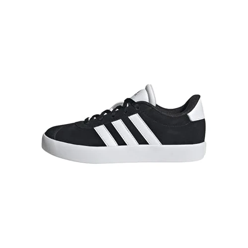 adidas Unisex - Bambini e Ragazzi VL Court 3.0 Shoes Kids, Core Black/Cloud White/Core Black, 39 1/3 EU