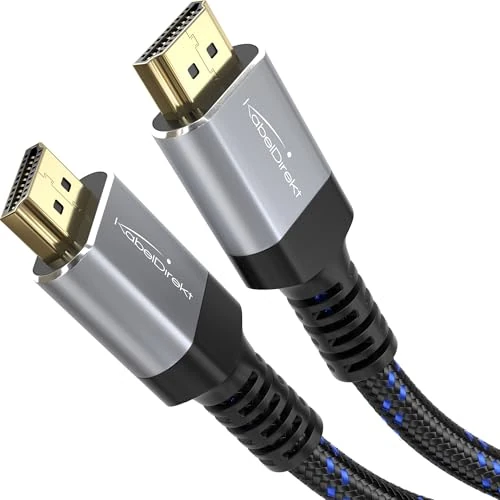 KabelDirekt – 4K HDMI-Kabel – 12,5m – In Deutschland entwickelt, bruchfester Nylon-Mantel & robuste Metallstecker – Für jeden HDMI-Anschluss (4K@60Hz, High Speed HDMI, Blu-ray, PS5/Xbox/Switch)