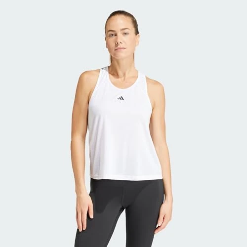 Zeitlich begrenztes Angebot: adidas Damen Train Essentials Minimal Branding Racerback Tank Top Shirt, White, M von 24.90 € auf 24.90 € (0.00% Rabatt)