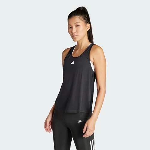 Offerta a tempo: adidas Femme Train Essentials Minimal Branding Racerback Tank Top, Black, S - 15% da 25.00 € a 21.29 €
